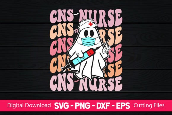 CNS Nurse Retro Boo Ghost Graphics for Crafts