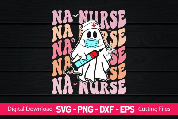 NA Nurse Retro Boo Ghost: Graphics for Crafts