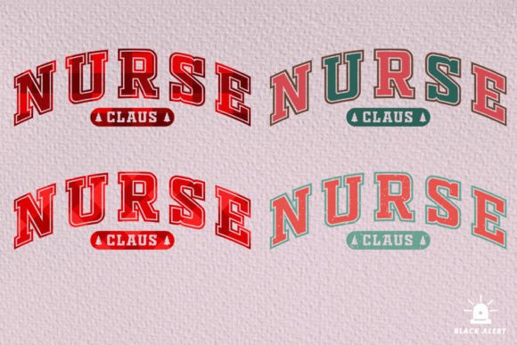 Nurse Claus Varsity SVG: Graphics for Crafts