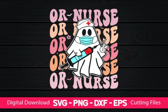 Or Nurse Retro Boo Ghost: Graphics for Crafts